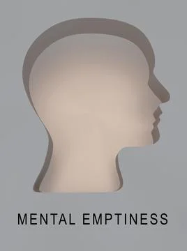 Mental Emptiness concept Stock Illustration