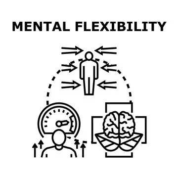 Mental flexibility concept vector illustration adapting to change イラスト素材