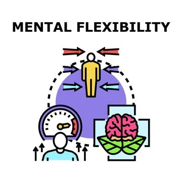 Mental flexibility concept vector illustration adapting to change Stock Illustration