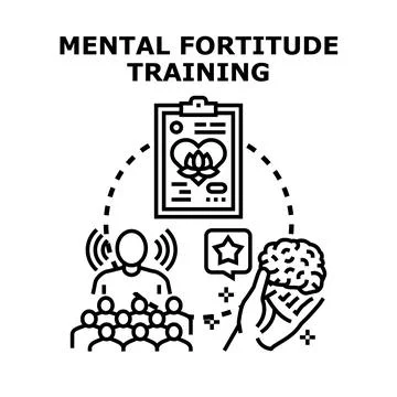 Mental fortitude training program for well being 库存插图