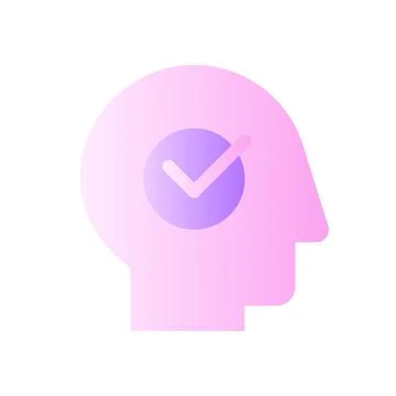 Mental health flat gradient two-color ui icon 스톡 일러스트