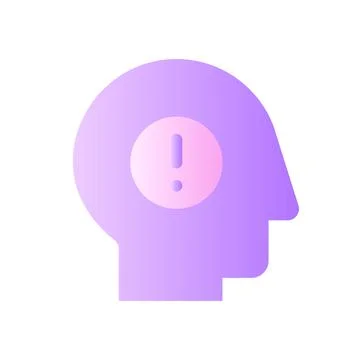 Mental health issues flat gradient two-color ui icon 스톡 일러스트