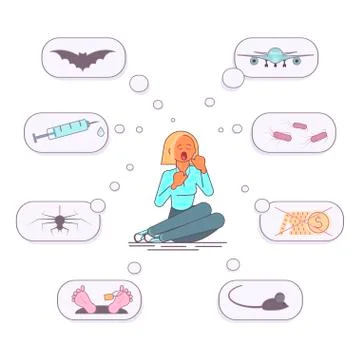 Mental health problems concept Stock Illustration