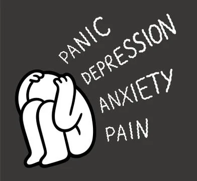 Mental health problems Illustrazione stock