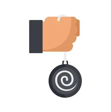 Mental hypnosis pendulum icon flat isolated vector Illustrazione stock
