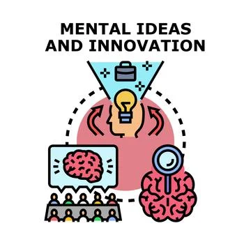 Mental ideas and innovation process vector concept 스톡 일러스트