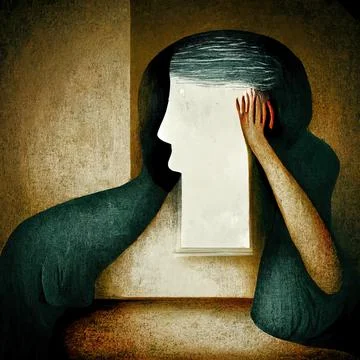 Mental illness refers to a wide range of mental health condition anxiety, dep Illustrazione stock