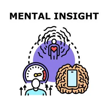 Mental insight concept integrating human emotions and brain power Stock Illustration
