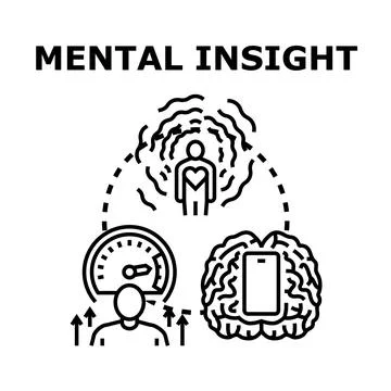 Mental insight concept integrating human emotions and brain power Stock Illustration