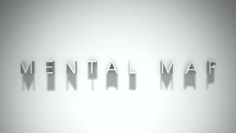 Mental map 3D title animation with shadows on a white background Stock-Footage 297800720