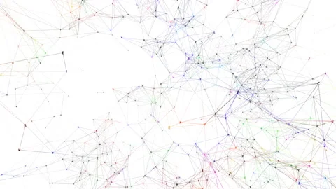 The mental map. Distribution of letters on the area. Seamless loop. Video stock 104405701