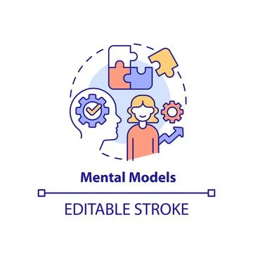 Mental models concept icon Illustrazione stock