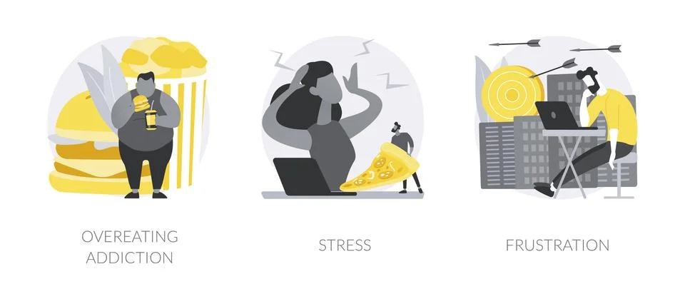 Mental problem abstract concept vector illustrations. Stock Illustration