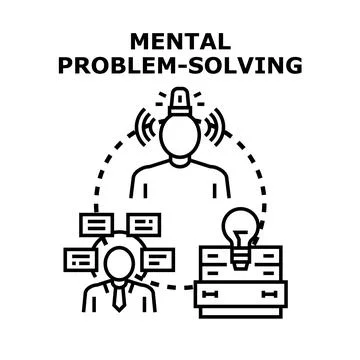 Mental problem solving finding solutions through innovation process イラスト素材