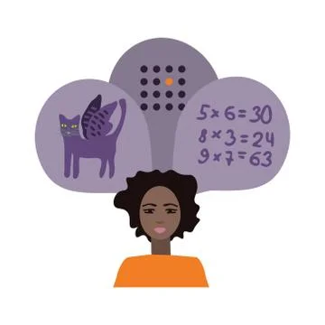 Mental processes illustration Stock Illustration