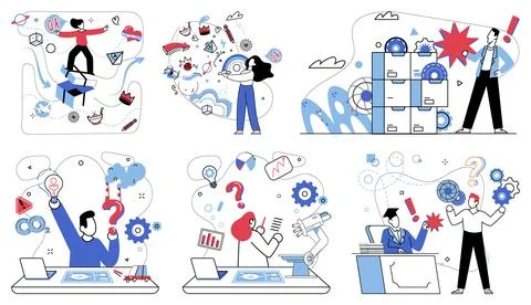 Mental processing. Brainstorming is playground where mental processing and .. 스톡 일러스트
