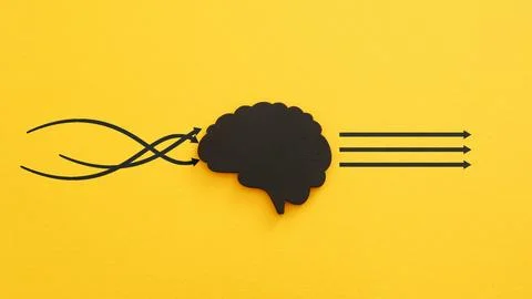 Mental processing flow. Problem solving and clear communication. Foto stock