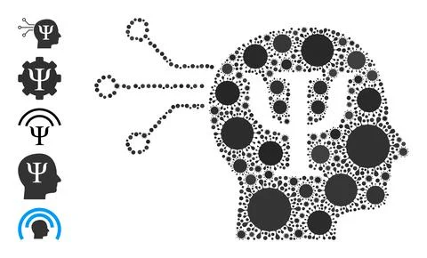Mental Programming Icon - Bacilla Mosaic And Other Icons Stockillustratie