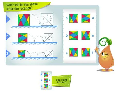 Mental rotation Puzzles shape Stock Illustration