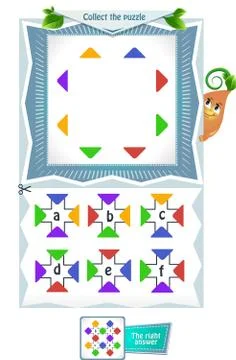 Mental rotation Puzzles shape mental rotation Stock Illustration