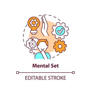 Mental set concept icon イラスト素材