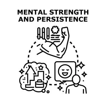 Mental strength and persistence vector concept illustration Stock Illustration