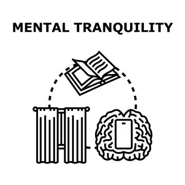 Mental tranquility concept finding inner peace vector イラスト素材