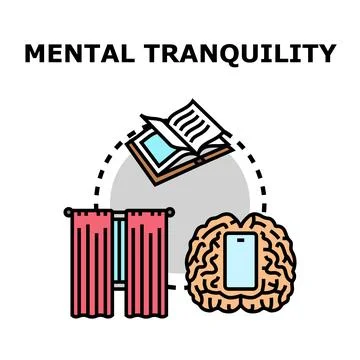 Mental tranquility concept finding inner peace vector Ilustración de archivo