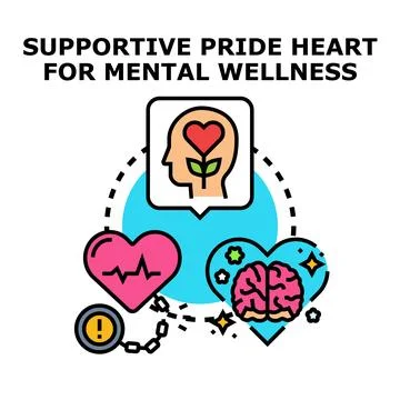 Mental wellness support concept unlocking emotions イラスト素材