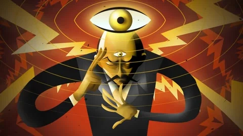Mentalist using psychic powers to hypnotize with a third eye Stock-Footage 342363830