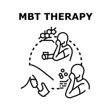 Mentalization based therapy process icon concept Stock Illustration