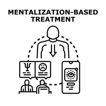 Mentalization based treatment process developing self awareness Illustrazione stock