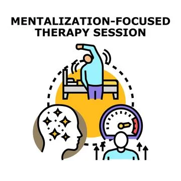 Mentalization focused therapy session concept illustration Stock Illustration