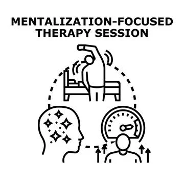 Mentalization focused therapy session concept illustration Stock Illustration