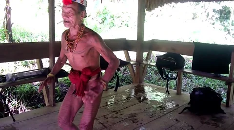 Mentawai Tribe Dance Stock-Footage 55445418