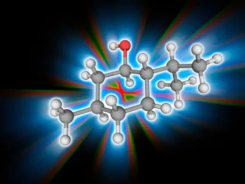 Menthol organic compound molecule Stock Illustration