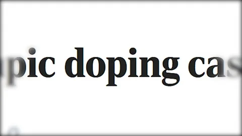 Mention of doping in the lines of electronic publications. Stock Footage 170073416