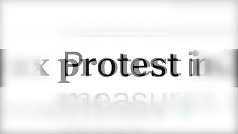 Mention of protests in the lines of electronic publications. Stock Footage 168186290