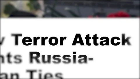 Mentioning terror attack in media headlines 스톡 동영상 272501784