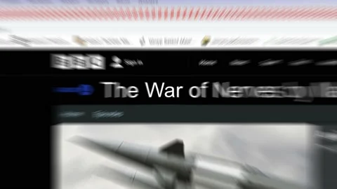 Mentions of the war in the media headlines. Stock Footage 228647326