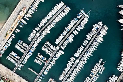 Menton harbor Stock Photos