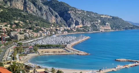 Menton Seafront Stock Footage 143647710