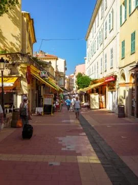 Menton - Small street Stock Photos