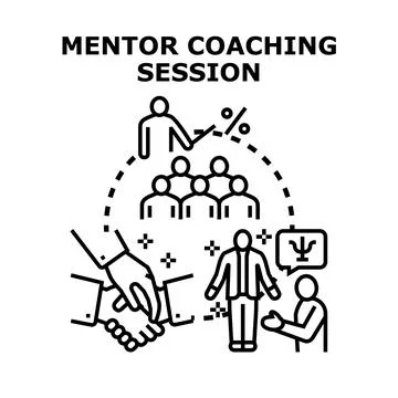 Mentor coaching session and business guidance concept Stock Illustration