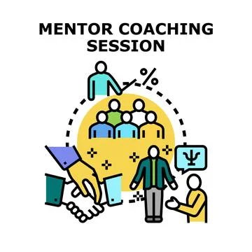 Mentor coaching session and business guidance concept Stock Illustration