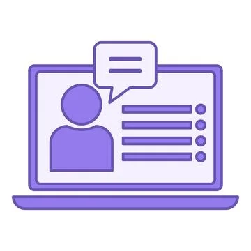 Mentor Color Icon. Vector Icon. Teacher Teaching Students Online. Video Les.. Stock Illustration