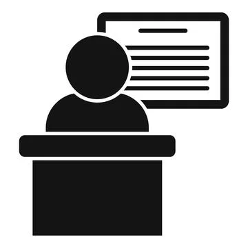 Mentor management icon simple vector. Business training イラスト素材