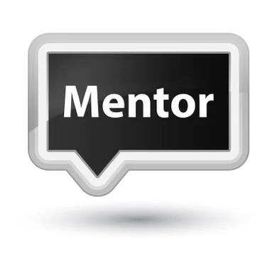 Mentor prime black banner button Stock Illustration