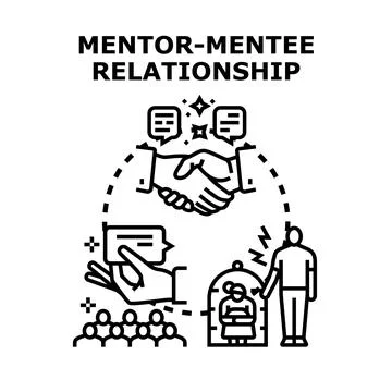 Mentor provides valuable guidance. Support. And knowledge Stock Illustration