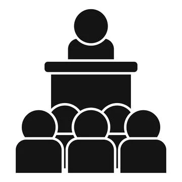 Mentor speaker icon simple . Training career イラスト素材